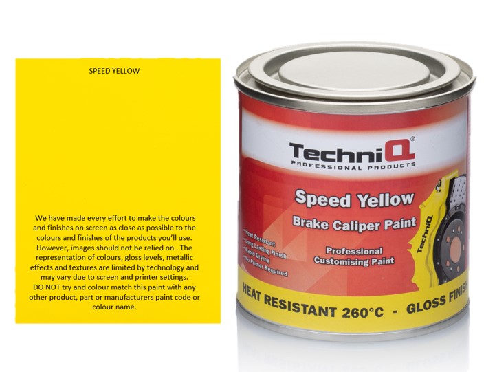 TechniQ Speed Yellow (Gloss) Brake Caliper Paint 250ml