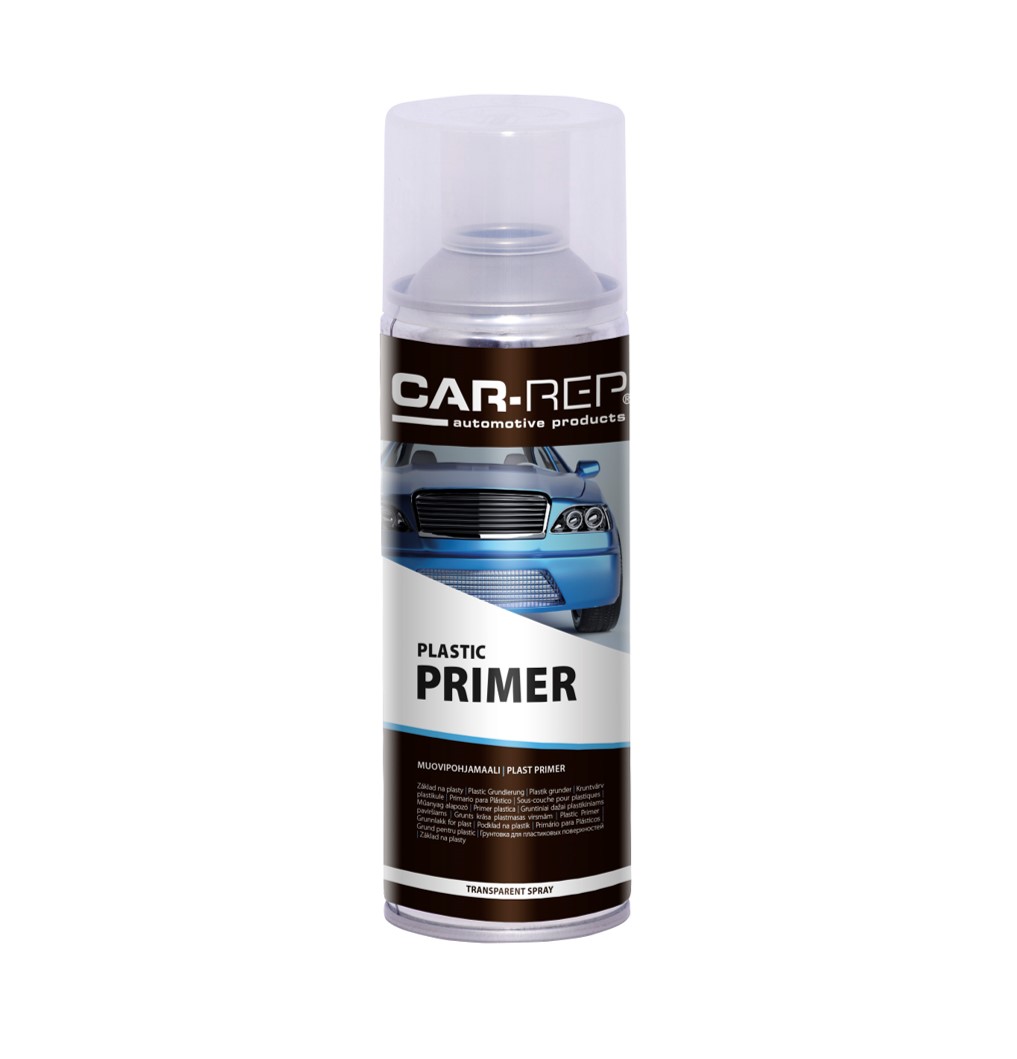 CAR REP Clear Plastic Primer / Adhesion Promotor For use on plastics 400ml  Spray