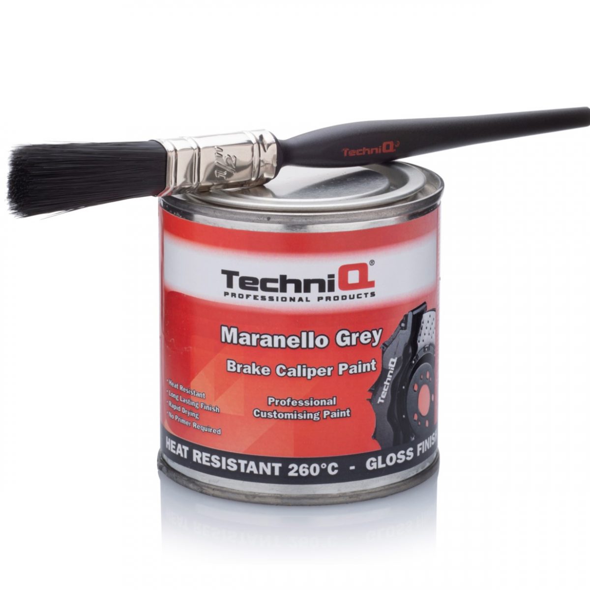 TechniQ Maranello Grey Brake Caliper Paint 250ml + Power Brake Cleaner