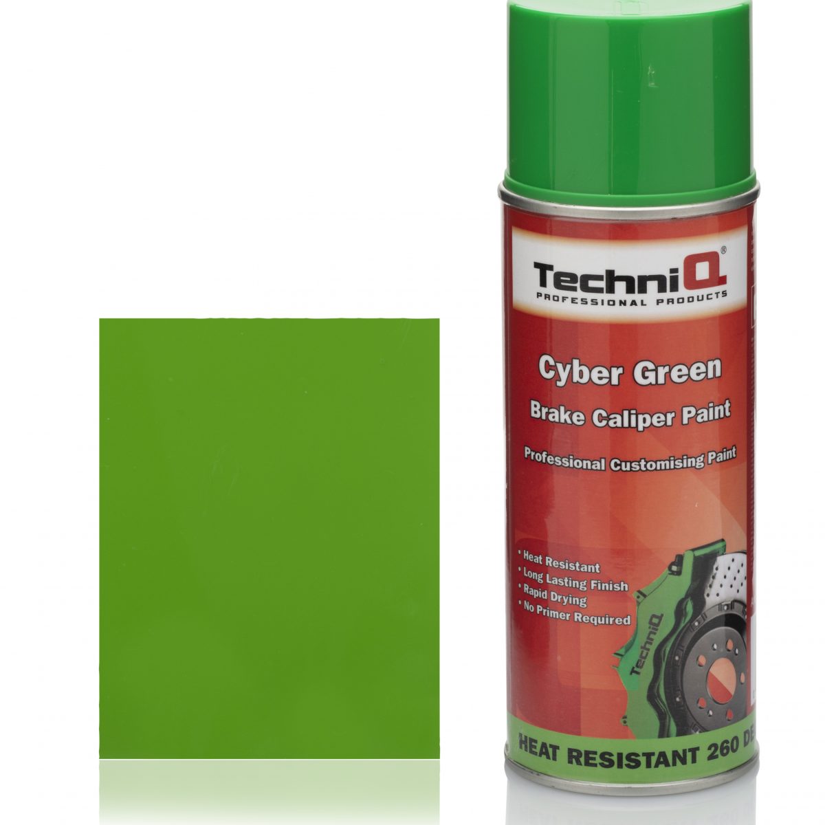 TechniQ Atomic Red High Gloss Brake Caliper Paint 250ml + Brake Cleaner