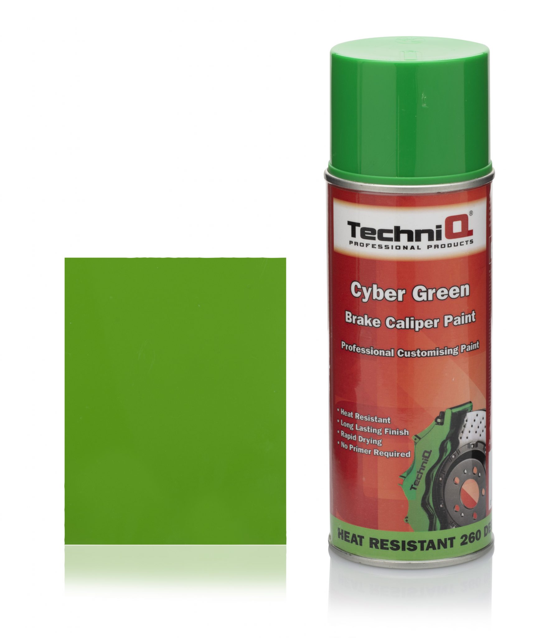 TechniQ Cyber Green Brake Caliper Paint Spray 400ml High Temperature
