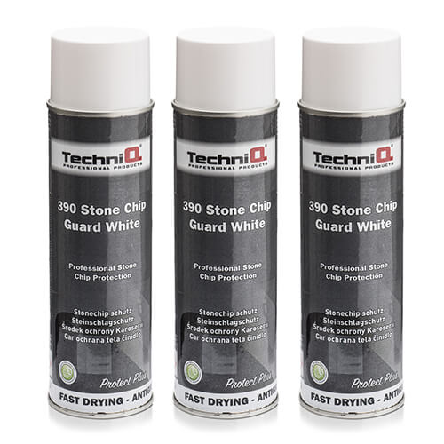 TechniQ 390 White Stone Chip Paint 500ml Can Anti Corrosive Protection ...